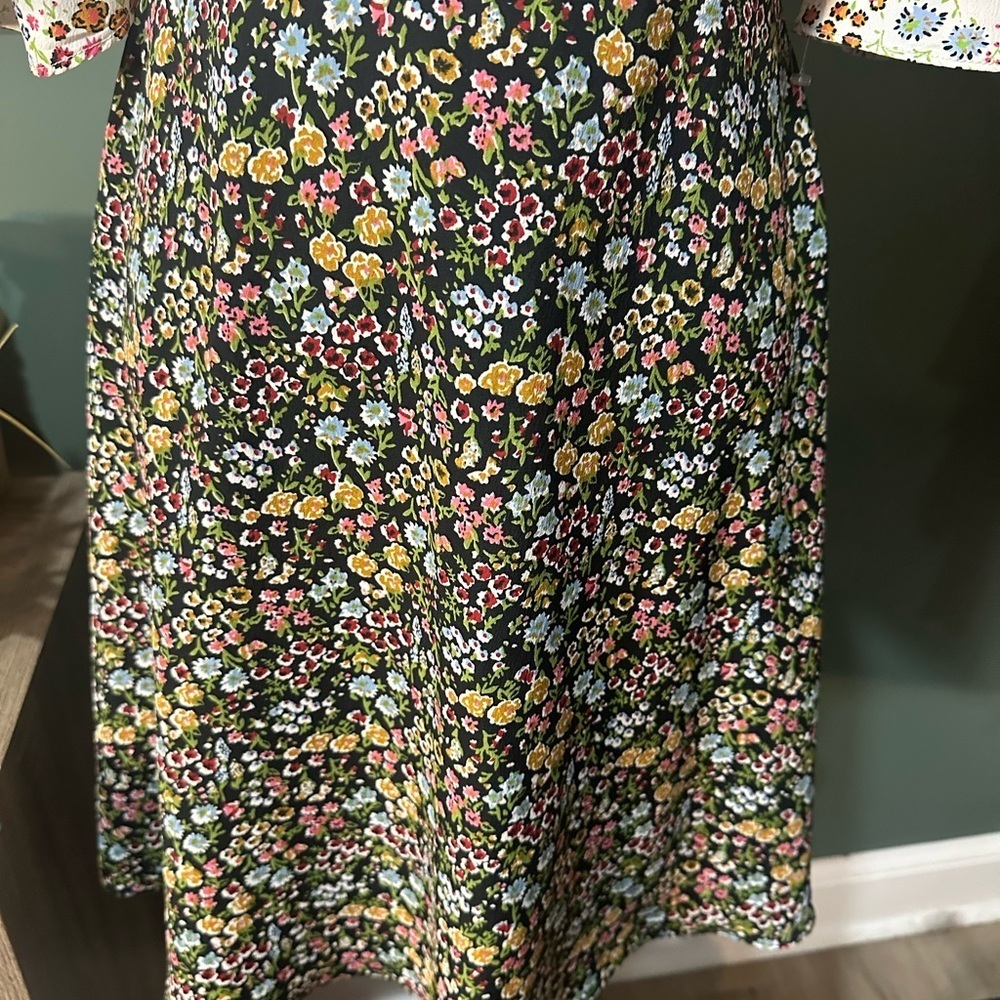 ASOS Floral Dress With Patchwork Design Size 0 Valentines Chic - Picture 3 of 6